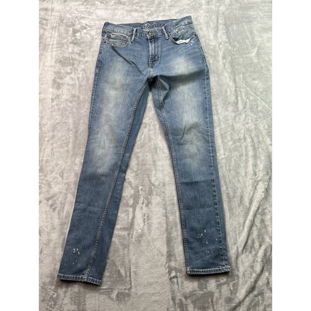 Old Navy Mens Sz 32x34 Designer Blue Jeans Slim Stretch Guys Work Wear Casual